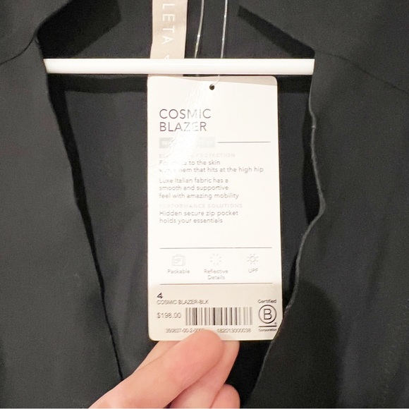 NWT Athleta Cosmic Open Front Activewear Jacket Blazer style 350837 size 4 - Picture 10 of 11
